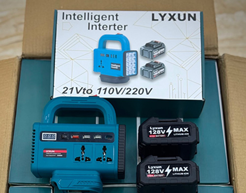 اینورتر شارژی هوشمند LYXUN دو پریز تبدیل برق 220 ولت 150 وات