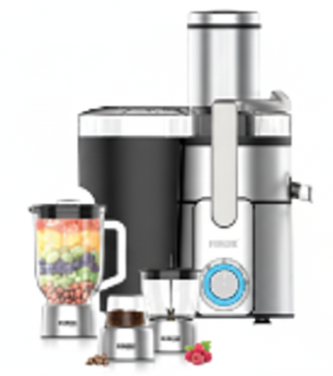 آبمیوه گیری 4 کاره بیسمارک مدل BM151 | تیغه تیتانیوم - 1250 وات + گارانتی 24 ماهه کارت طلایی تعویض