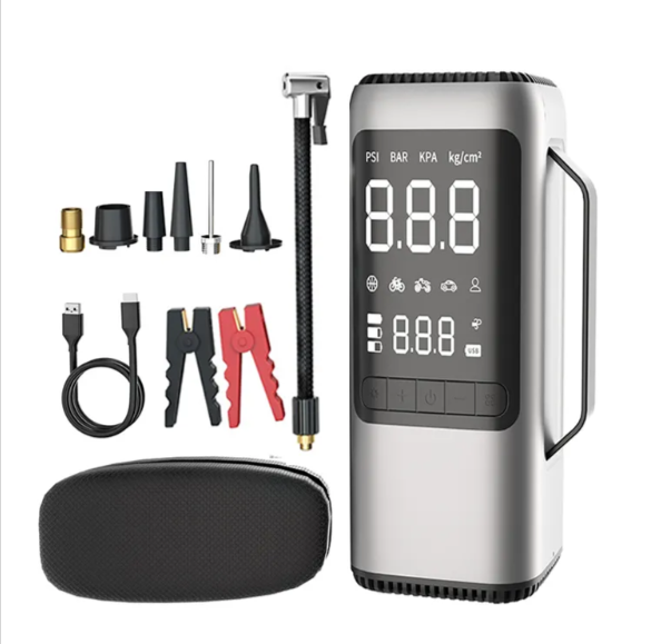 جامپ‌استارتر و پمپ باد چندمنظوره ATJ‑9366‑A با ظرفیت 8000 mAh (۴‌در۱)