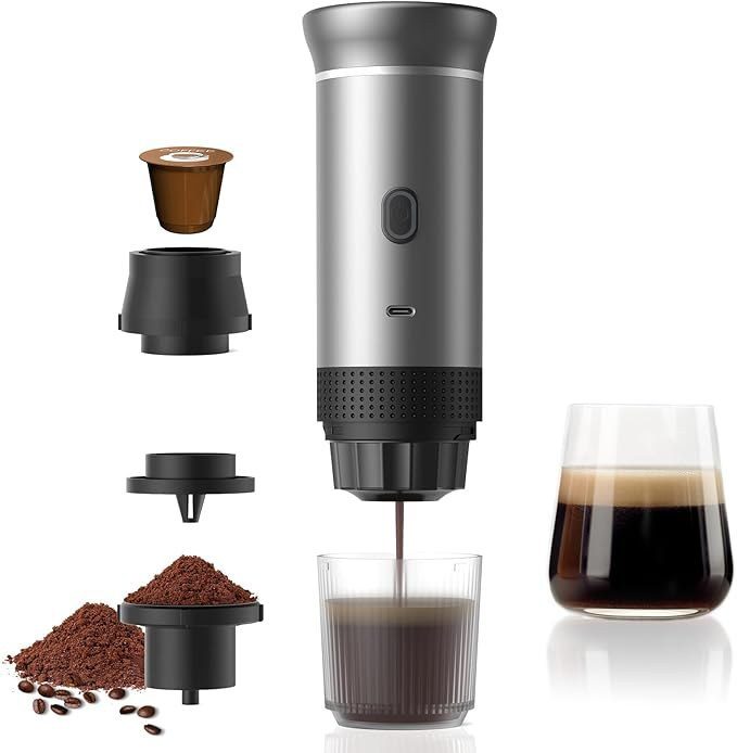 اسپرسو‌ساز همراه شارژی مدل KF‑JN‑02 (Portable Espresso Maker)