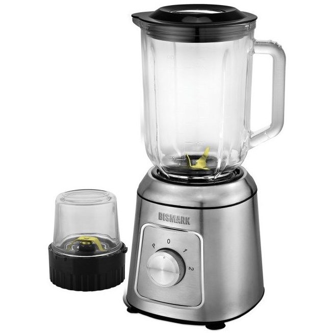 مخلوط کن بیسمارک مدل BM2366 ظرفیت ۱.۵ لیتر با کاسه شیشه ای + گارانتی 24 ماهه کارت طلایی تعویض