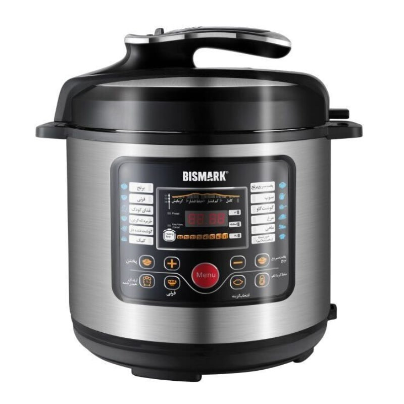 پلوپز و زودپز بیسمارک مدل BM3501 ظرفیت ۶ لیتر با بدنه استیل + گارانتی 24 ماهه کارت طلایی تعویض