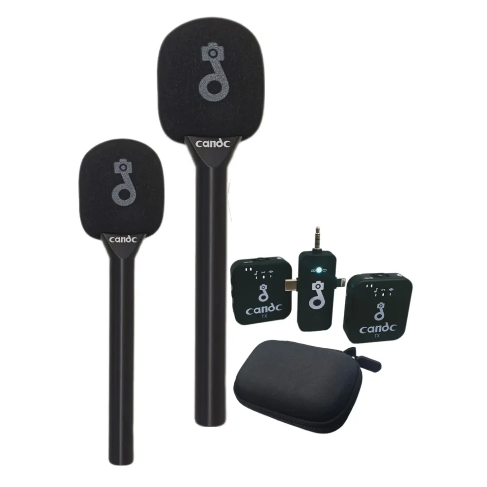میکروفن وایرلس خبرنگاری برند C&C – سیستم تک و دوتایی با وای‌فای ۲.۴ GHz